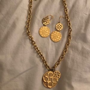 Coach Necklace and Earrings